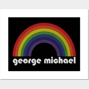 George Michael Vintage Retro Rainbow Posters and Art